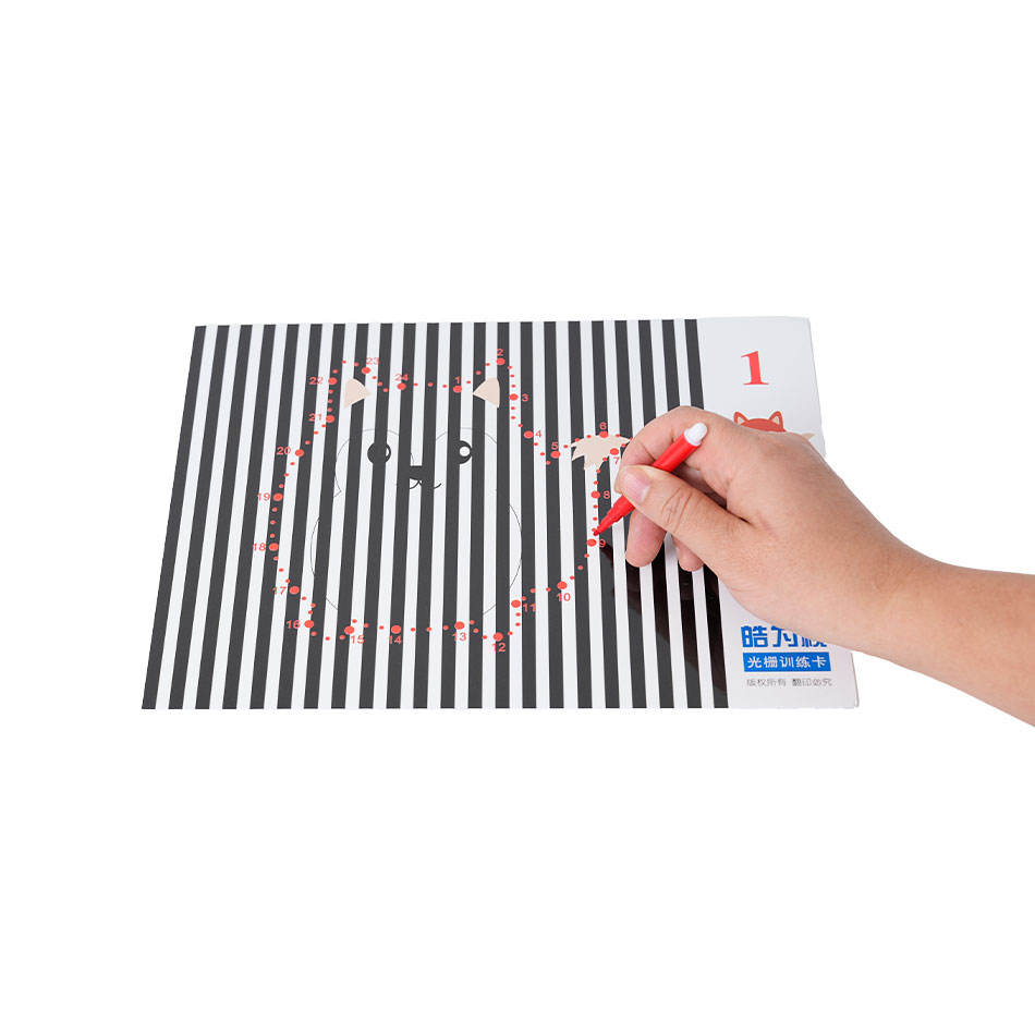 Fixed Red/green Tranaglyph Vision Therapy Convergence Insufficiency Eye Training Device Stereo Training Cards Visual Correction