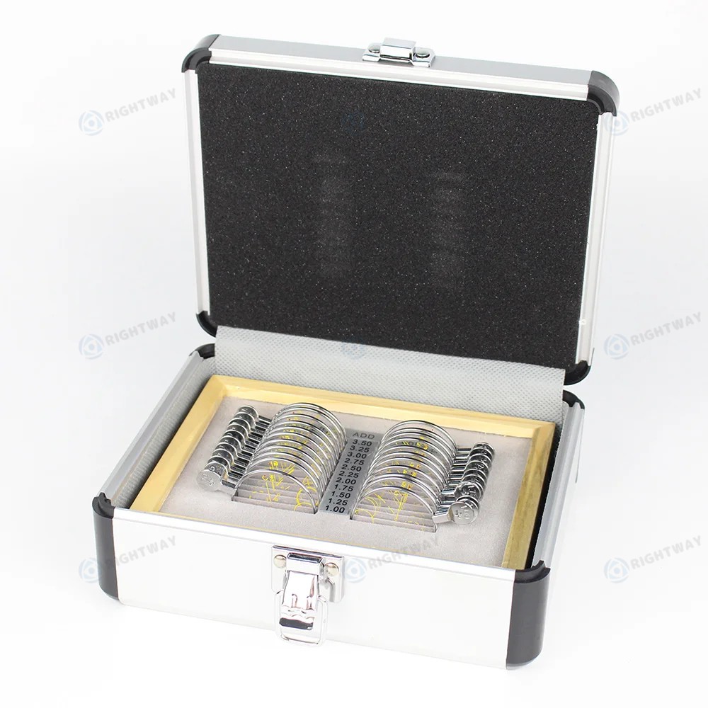 Hot Selling Ophthalmic Equipment Trial Lens Set JS-22 Plastic Ring Aluminum Case Glasses Insert Lens