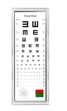 2.5M 98 inch Logarithmic Visual Acuity Chart LED Light Box Vision Astigmatism Chart