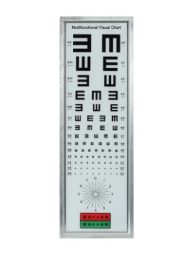 Standard Logarithmic Visual Acuity Chart LED Light Box Vision Astigmatism Chart