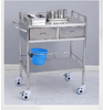 RIGHTWAY Medical Products 2 Shelves Stainless Steel Nursing Trolley with Drawer
