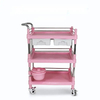 Rightway Brand  Beauty Equipment 2 Shelves Plastic & Stainless Steel Instrument Trolley for Beauty Salon