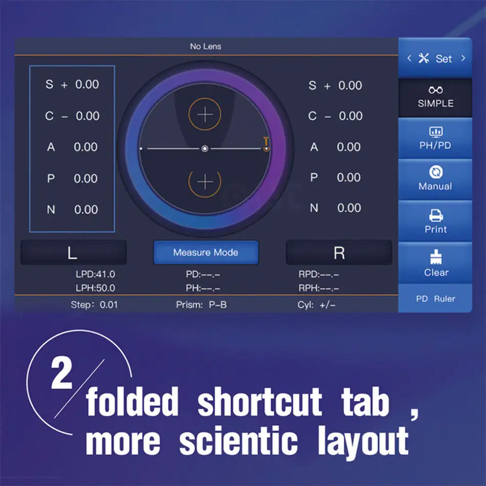 New Self Calibration Digital Auto Lensmeter/lensometer with fully graphic vertical 5.6'' capacitor screen Penguin Pro