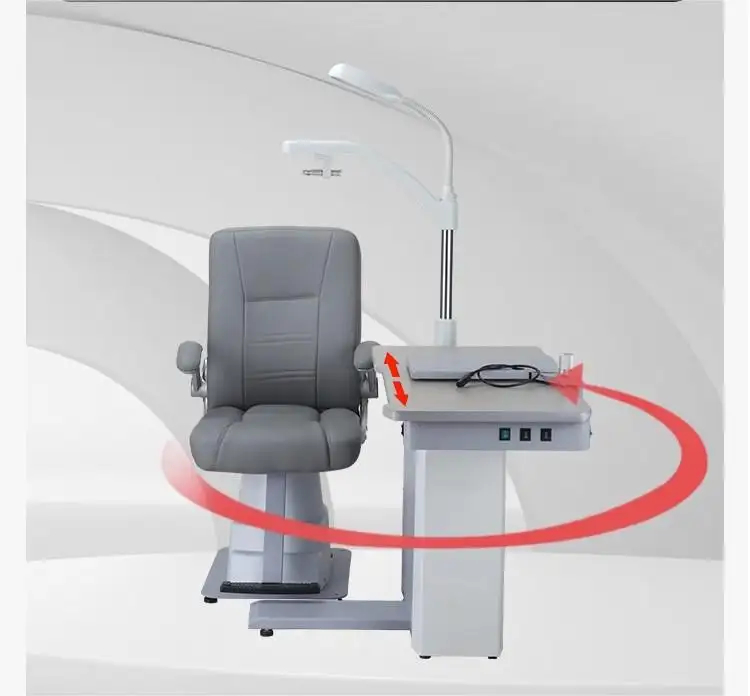 Best Quality Ophthalmic Unit China with Electric Chair and Trial Lens Set Drawer Price for Optometry Combined Table