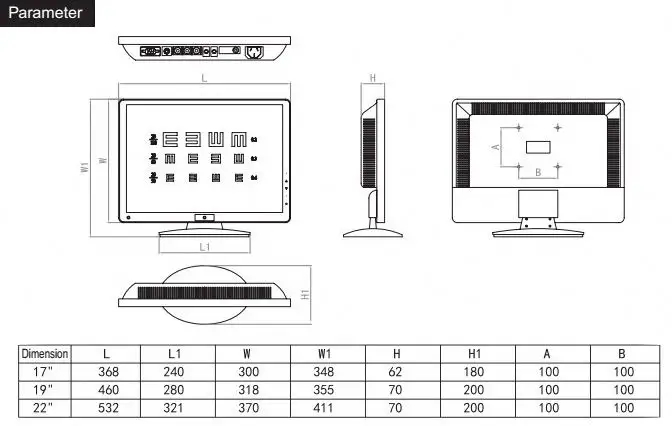 Rightway Brand China Optometer Snellen Visual Acuity Chart Vision High Quality Automatic Chart Projector