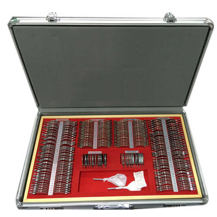 266/232/158Pcs Metal Trial Lens set Aluminum case