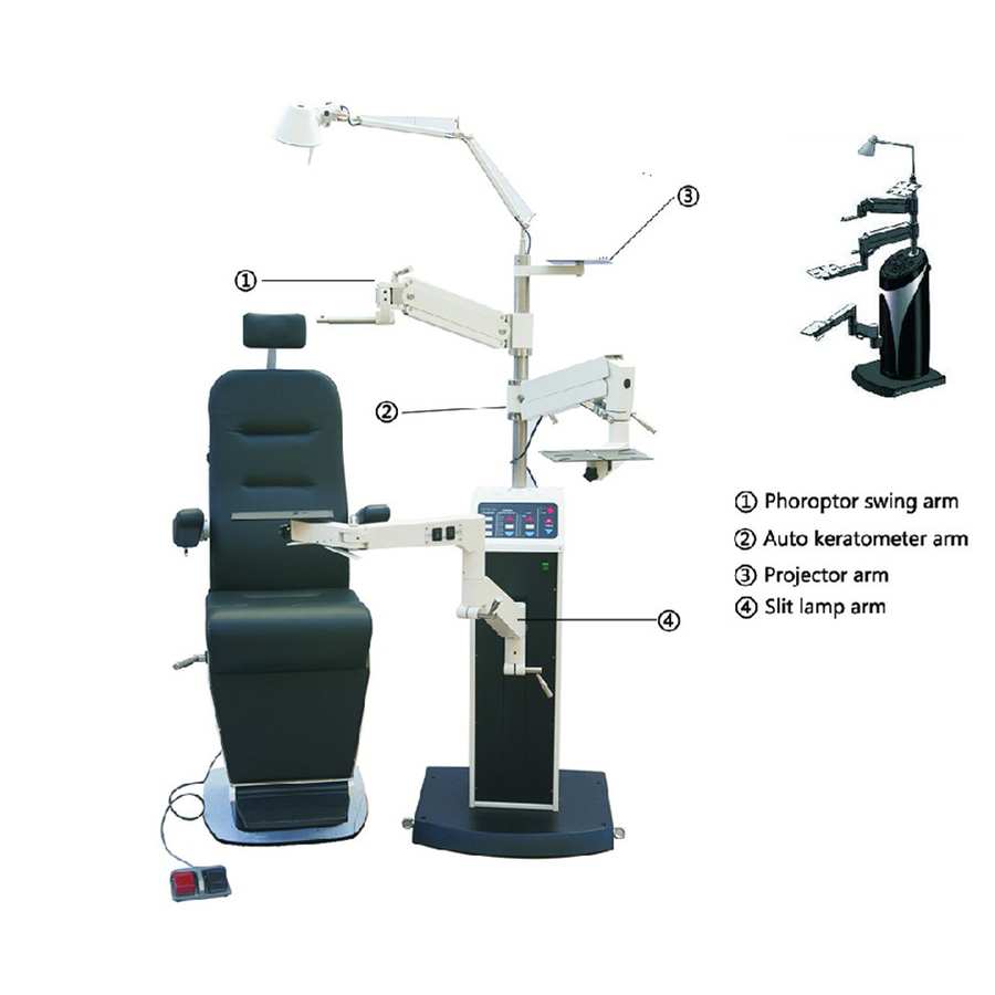 Optometry Chair Rfa Optical Unit Combined Table Ophthalmic refraction chair unit Optometry ...