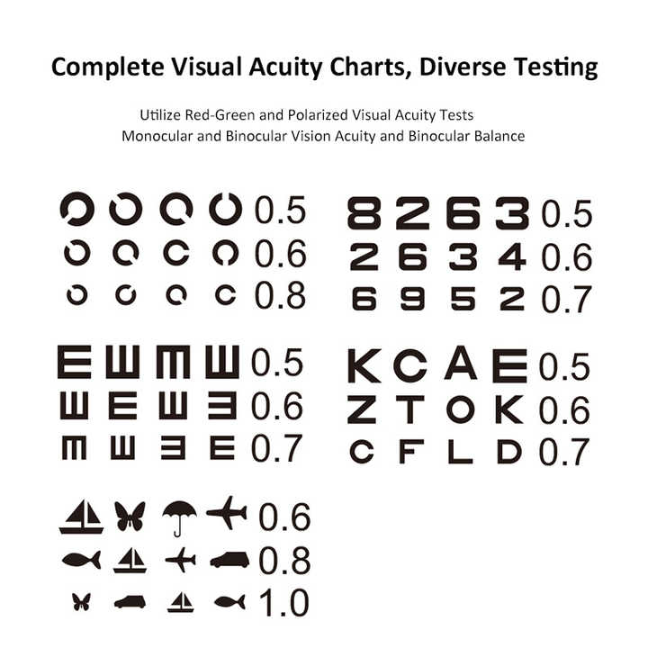 Auto Chart Projector WZ3000B Ophthalmic Eye Auto Chart Projector Complete 3D polarized Red and Green Lens