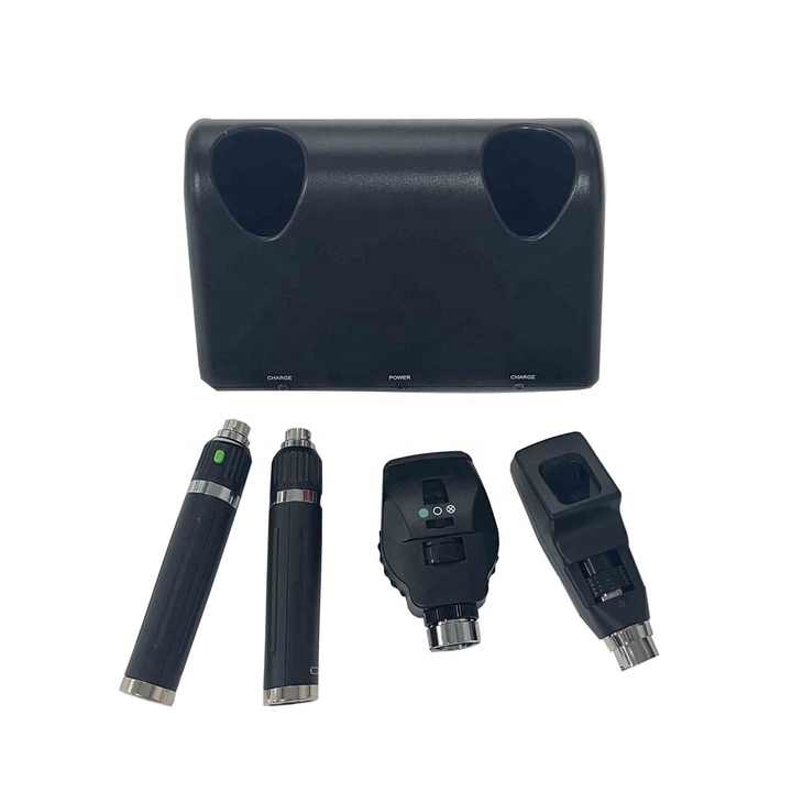 Ophthalmic Diagnostic Set Rechargeable Ophthalmoscope and Streak Retinoscope Optical Refractometer With Aluminium Carry Case