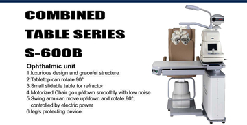 Hot Sell China Lowe Price Ophthalmic Unit S-600B combined table and chair
