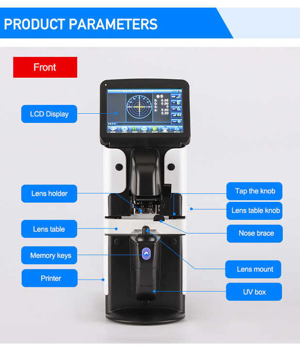 JD-2600A China digital Auto lens meter focimeter lensmeter with uv blue light measure Lensometro