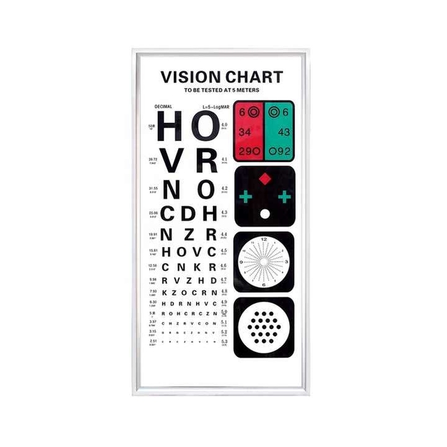 Rightway Brand Optometry Equipment 5M Multifunction Eye Chart Visual Acuity Chart with LED Light LY-22C