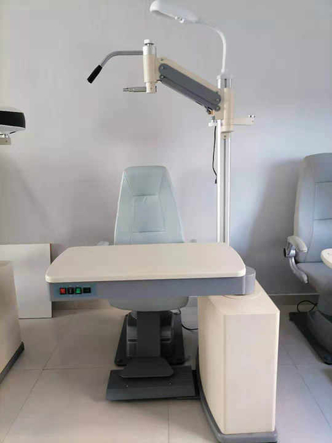 Rightway Brand 2023 new coming ophthalmic unit and chair stand for 2 instruments large table and chair WZ-400B-2