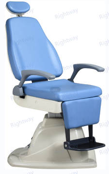 Electric ophthalmologist chair with adjustable armrests and backrest with battery can lift up and down blue mattress