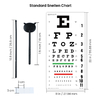 Snellen Eye Chart Visual Acuity Chart (22x11 Inches) with Eye Occluder and Pointer for Eye Exams 20 Feet