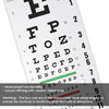 Snellen Eye Chart Visual Acuity Chart (22x11 Inches) with Eye Occluder and Pointer for Eye Exams 20 Feet