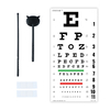 Snellen Eye Chart Visual Acuity Chart (22x11 Inches) with Eye Occluder and Pointer for Eye Exams 20 Feet