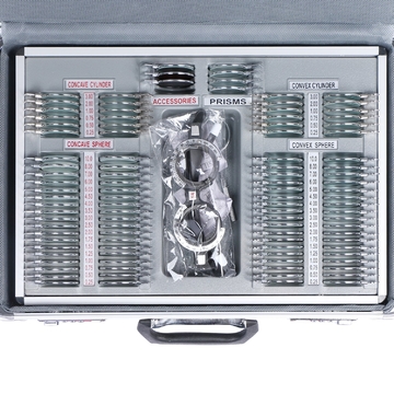 104 pcs Trial Lens Set Optometry Kit Metal Rim Aluminum Case