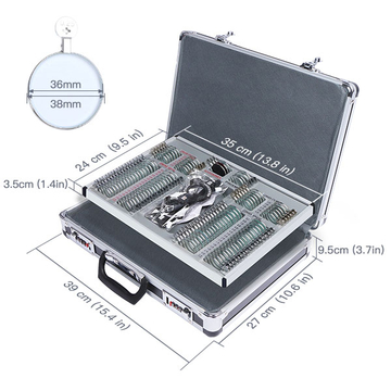 104 pcs Trial Lens Set Optometry Kit Metal Rim Aluminum Case