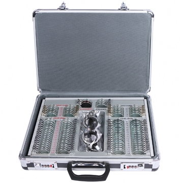 104 pcs Trial Lens Set Optometry Kit Metal Rim Aluminum Case