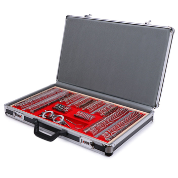 266 Trial Lens Set Optical Kit Aluminum Case Metal Rim Grade A