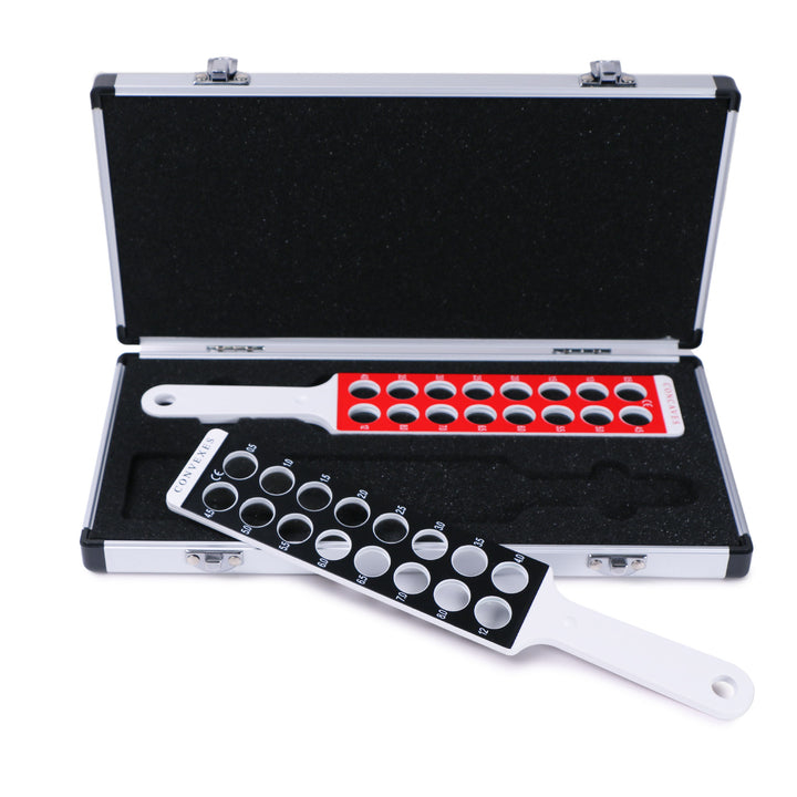 32 Lenses Optical Retinoscopy Rack Lens Set for Quick Examination of Diopter Spectacles with a Aluminum Case