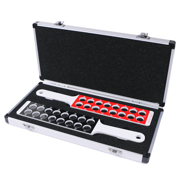 32 Lenses Optical Retinoscopy Rack Lens Set for Quick Examination of Diopter Spectacles with a Aluminum Case