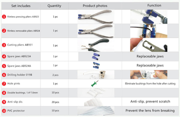 Professional Optical Stainless Steel Eyeglasses Screwdriver Set Eyeglasses Watch Repair Pliers Tool Set Eyeglass Repair Kit