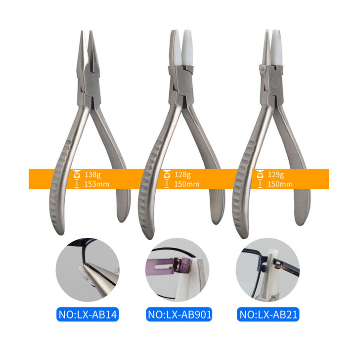 Glasses Frame Clamp Optical Eyeglasses Pliers Nose Pad Arm Adjusting Plier Glasses Frame Clamp Adjusting Tools