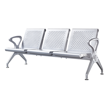Silver Hospital Waiting Chair Steel Airport Waiting Chair Public Reception Chairs Waiting Room