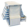 Double Sided Drawers Cart Medical Efficient Storage Medical Trolley Cart Hospital Medication Cart With Lock