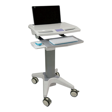 Flexible Laptop Standing Cart Medical Laptop Carts Compact Rolling Cart For Laptop Computer With Height-Adjustable Worksurface
