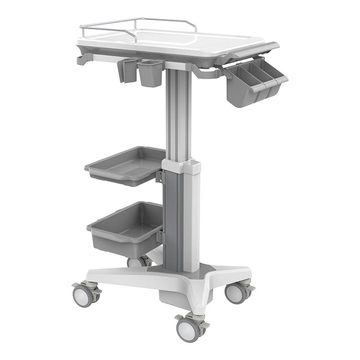 Adjustable Height Ultrasound Machine Trolley Mobile Ultrasound Trolley Hospital Ultrasound Cart