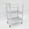 Durable Plastic Rolling Cart Multifunction Utility Trolley Efficient Plastic Cart With Wheels For Spa Clinic And Kitchen