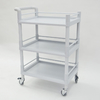 Multifunctional Wheeled Cart Medical Rolling Cart ABS Plastic Utility Cart With Locking Wheels for Clinic