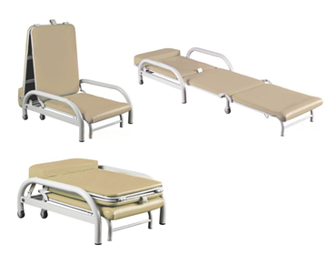 High quality hospital patient chaperone attendant chair cum bed