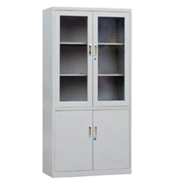 High quality steel metal filling cabinet and 2 glass door file cabinet for office