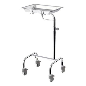 Single Post Medical Instrument Stand Corrosion Resistant Mayo Stands Stainless Steel Mayo Table In Operating Room