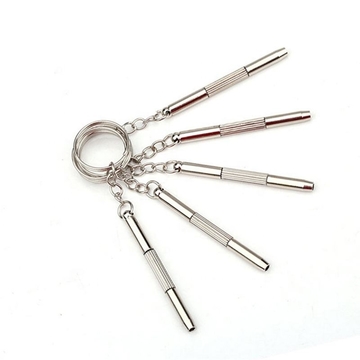 Portable Aluminum Steel Eyeglass Screwdriver Sunglass Watch Repair Kit Screwdriver Hand Tools Keychain