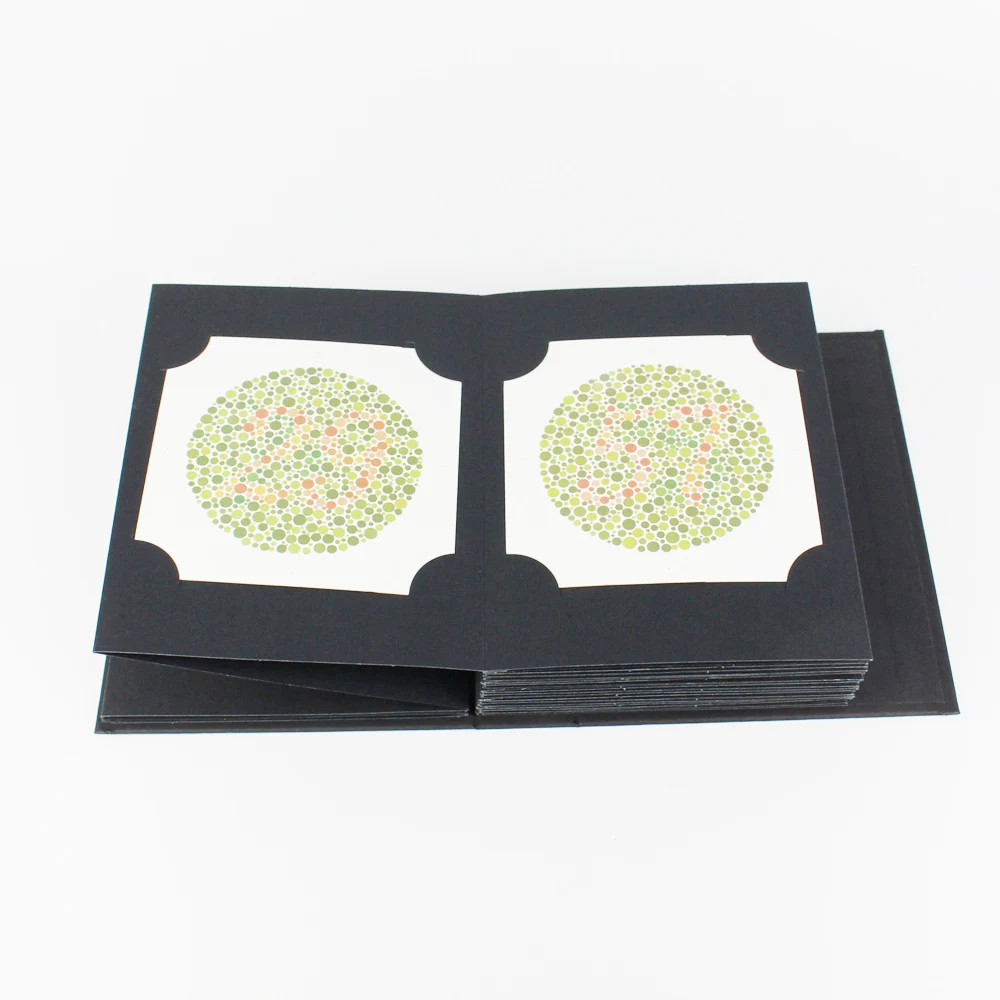 Ishihara Book Color Blindness Test Colour Dificiency Exam 38 Plates Ophthalmic Tool