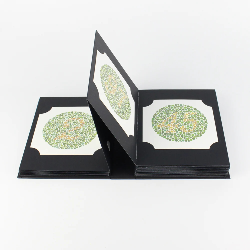 Ishihara Book Color Blindness Test Colour Dificiency Exam 38 Plates Ophthalmic Tool