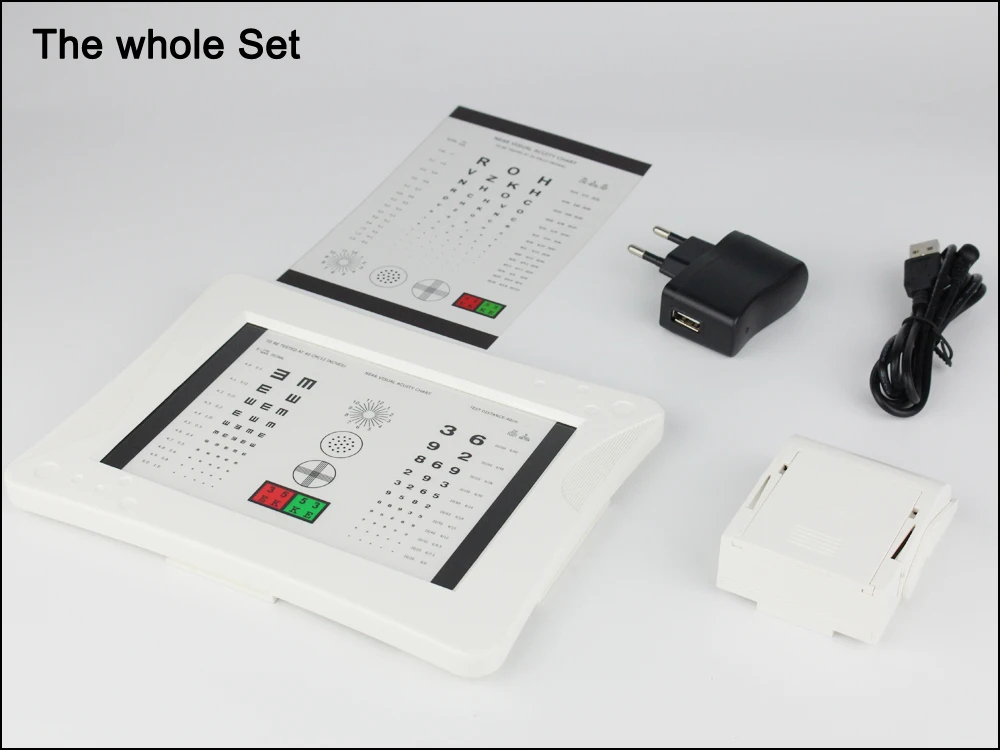 Near Visual Acuity Chart Ophthalmic Vision Chart 2 Optotype Panels Battery DC Power Supply