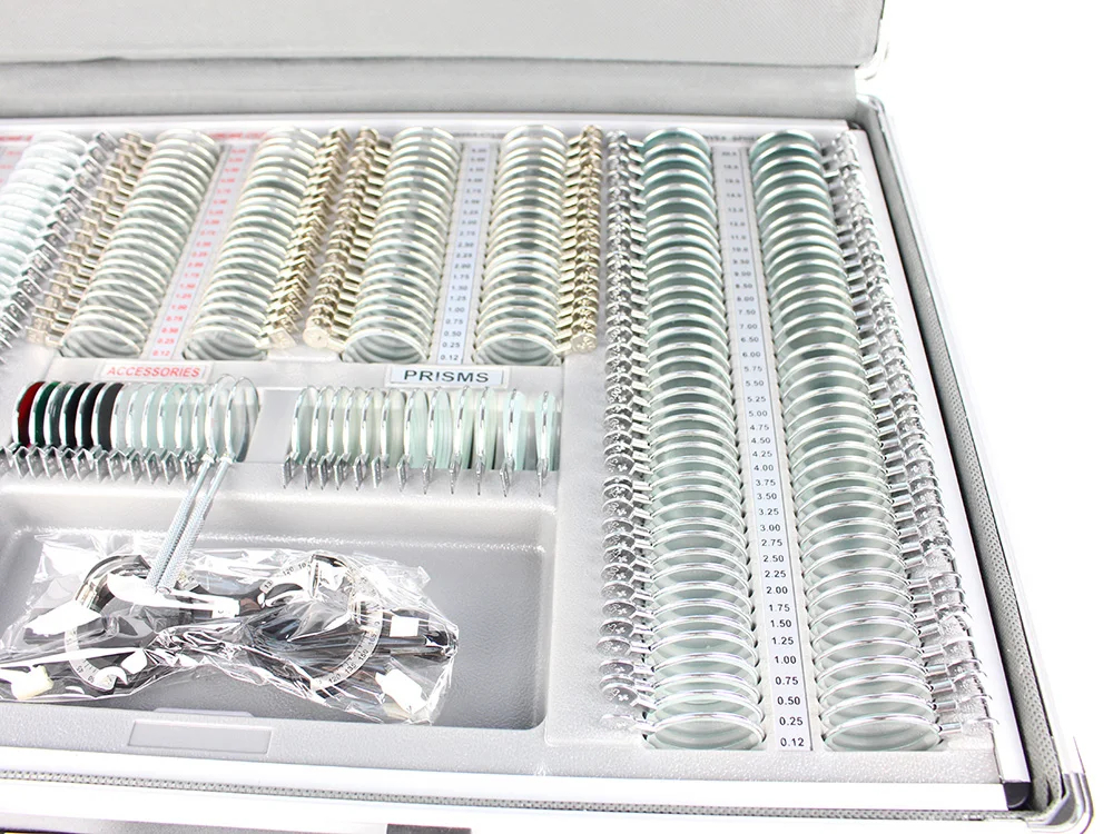 266 Metal Rim Trial lens set Optometry Trial lens Case Aluminium case Free Trial Frame