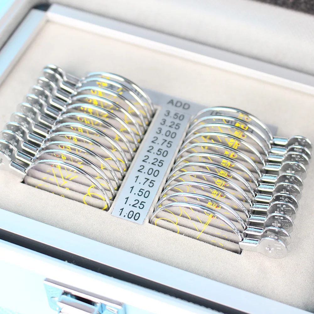 Quality Type 22pcs Optical Opthalmic Progressive Lens Set Trial Lens Case Aluminium Tray And Case