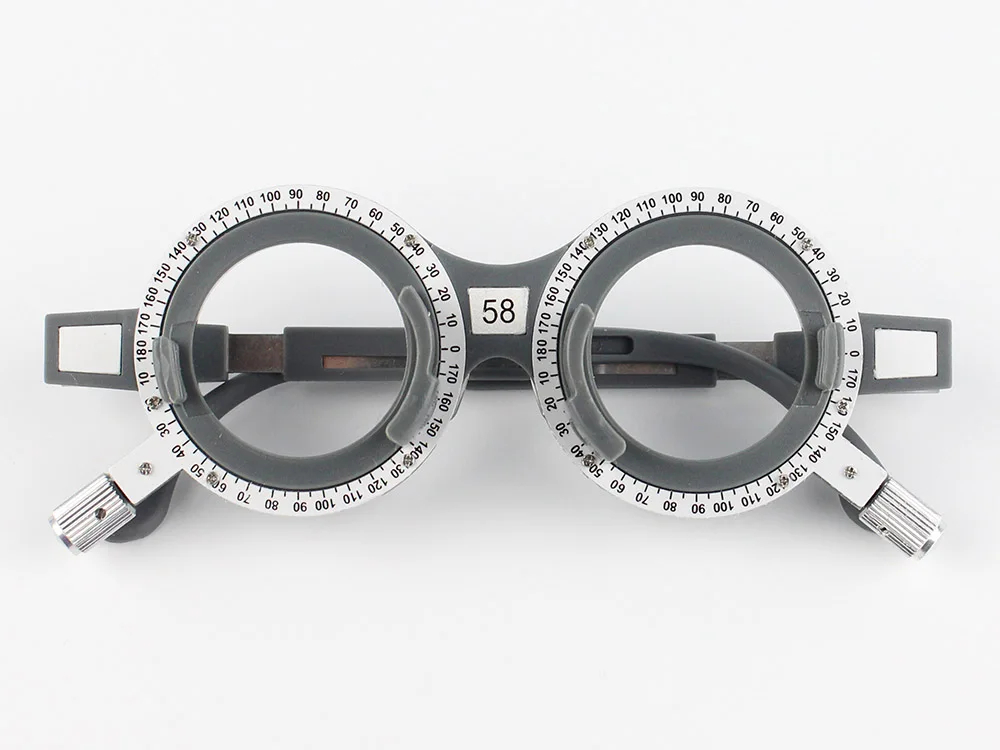 1pc New Design TF-X Plastic Optical Trial Frame Set Ophthalmic Trial Lens Frame 52-70mm Optional Fixed PD Grey Color