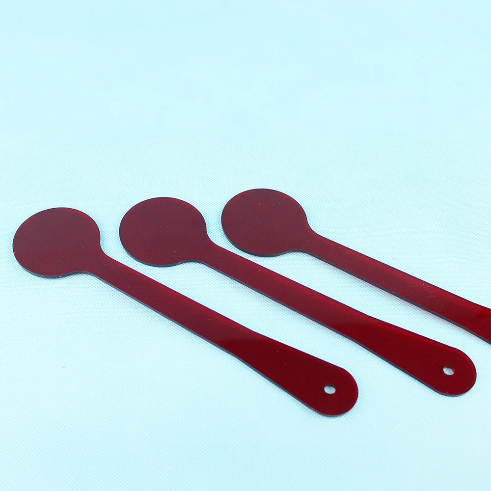 1pc Red filter lens Red occluder 24cm Long handle Eye occluder Eye test tool