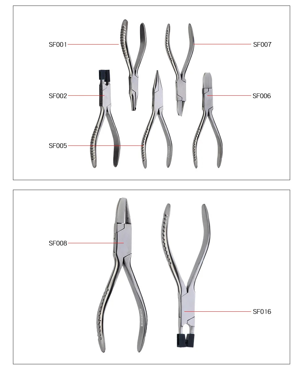 Glasses Plier Set Nose Pad Temple Bridge Frame Adjusting Eyeglasses Optical Repairing Hand Tool Kit SD013