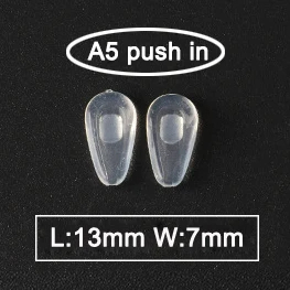 500pcs Free Shipping Air Chamber Eyeglasses Silicone Nose Pads Light Soft Screw Push In