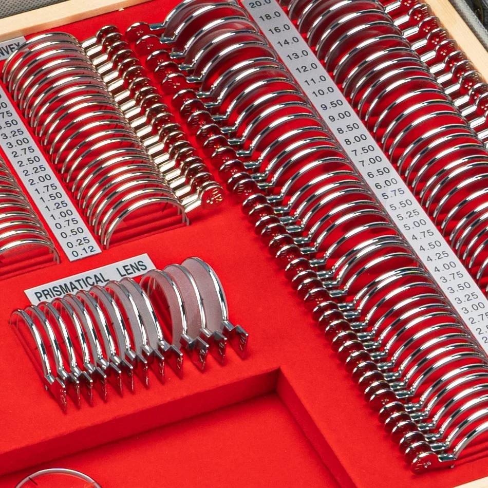 China Factory A Grade Lens Case High Quality Optometry Equipment Optical Metal Rim Prism Trial Lens Set