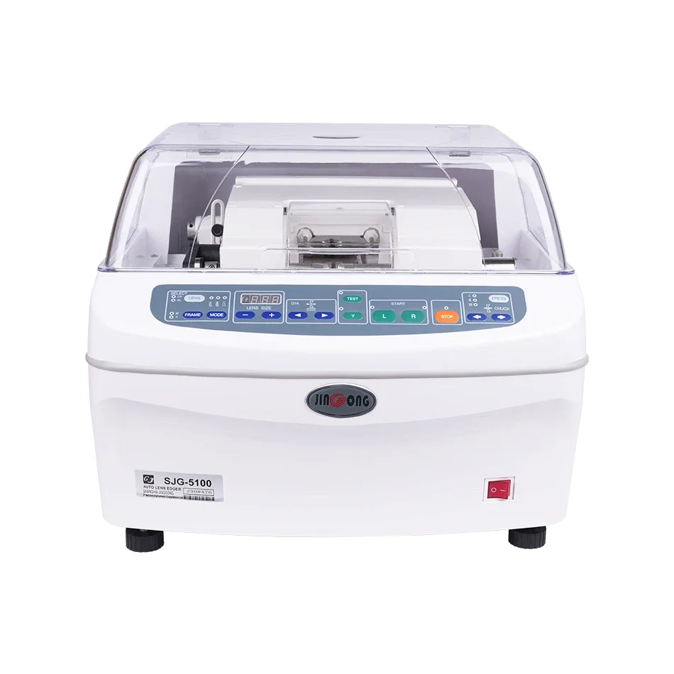 SJG-5100 Auto Lens Edger Grinder Cutter Glass Polishing Machine Beveling for CR and Glasses Optical Shop Optometry Instrument